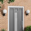 vidaXL Εξωτερικά Φωτιστικά Τοίχου 2 pcs Μαύρο 28 x 25 x 38 εκ