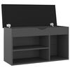 vidaXL Παπουτσοθήκη Γκρι 80 x 30 x 47 εκ. Επεξ. Ξύλο με Μαξιλάρι