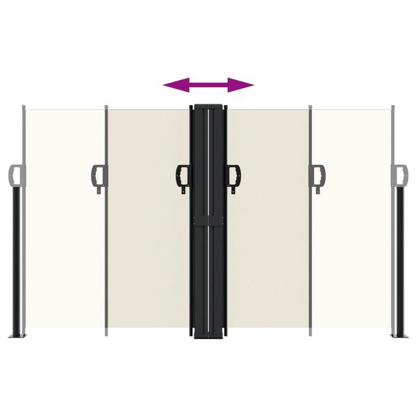 vidaXL Σκίαστρο Πλαϊνό Συρόμενο Κρεμ 140 x 1000 εκ.
