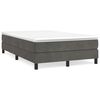 vidaXL Κρεβάτι Boxspring με Στρώμα Σκούρο Γκρι 120x190 εκ. Βελούδινο