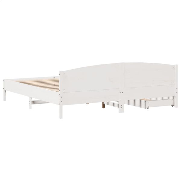 vidaXL Σκελετός Κρεβ. Χωρίς Στρώμα Λευκό 180x200 εκ Μασίφ Πεύκο