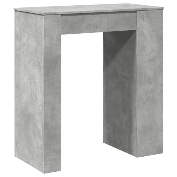 vidaXL Τραπέζι Μπαρ με Ράφια Γκρι Σκυρ. 95x47x103,5 εκ Επεξεργ. Ξύλο