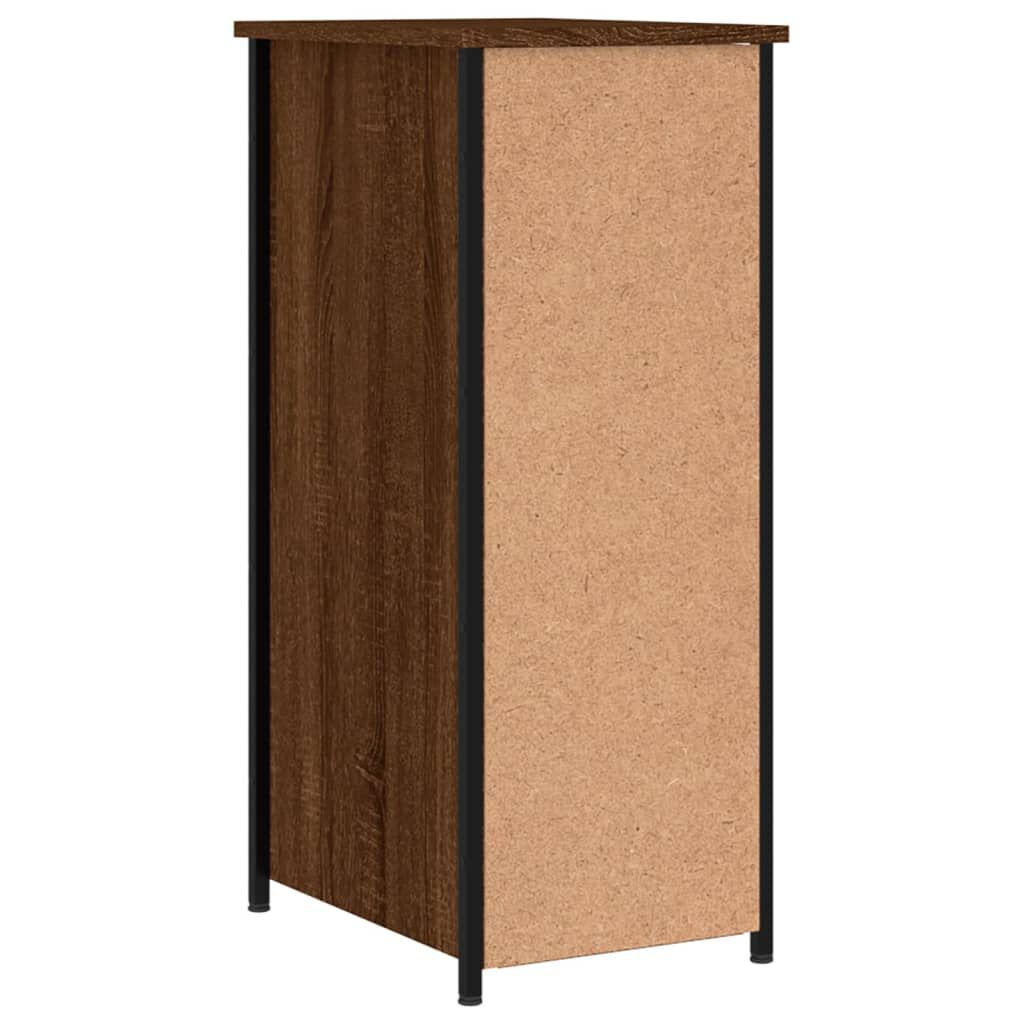 vidaXL Κομοδίνα 2 τεμ. Καφέ Δρυς 32x42x80 εκ. Επεξεργασμένο Ξύλο