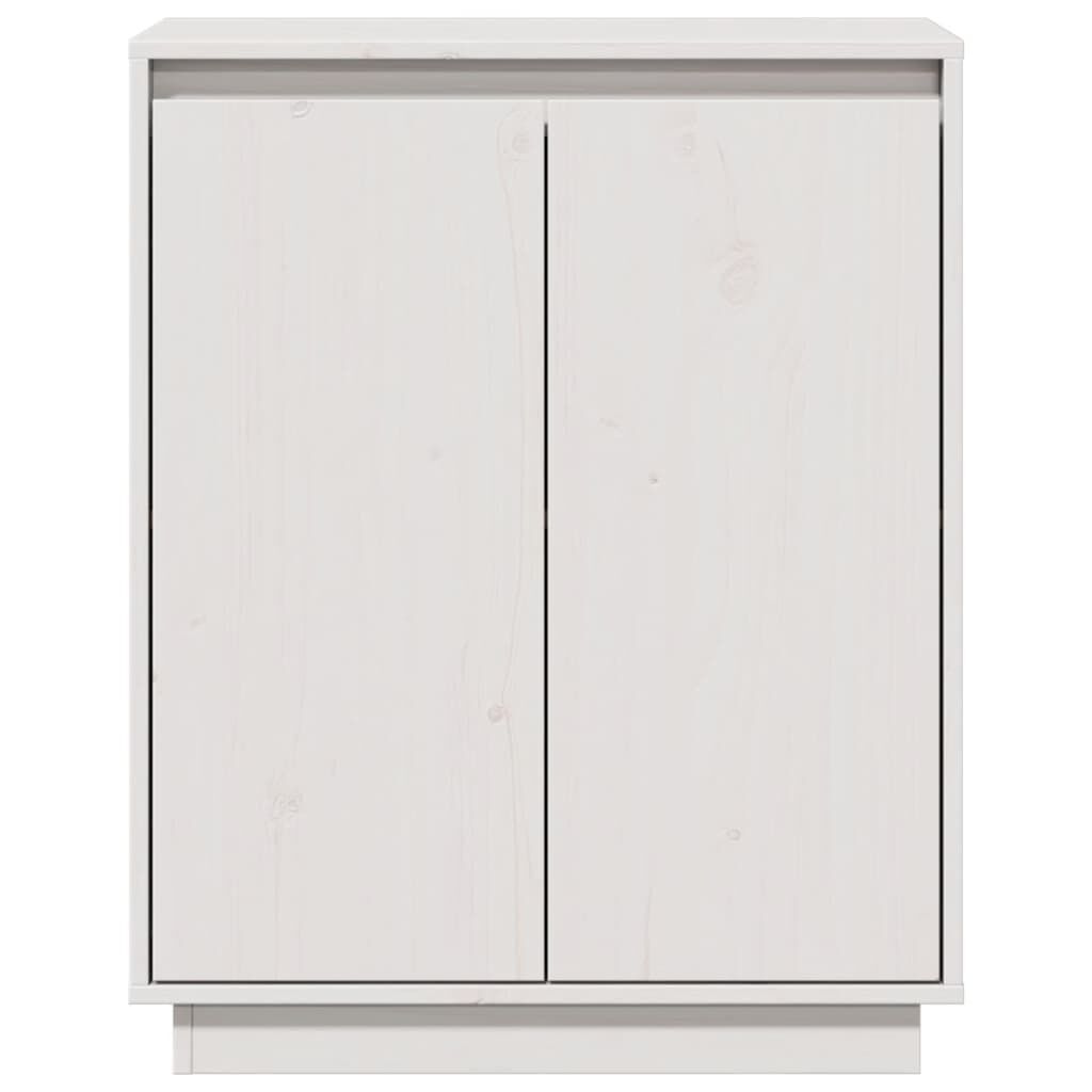 vidaXL Ντουλάπι Λευκό 60 x 34 x 75 εκ. από Μασίφ Ξύλο Πεύκου