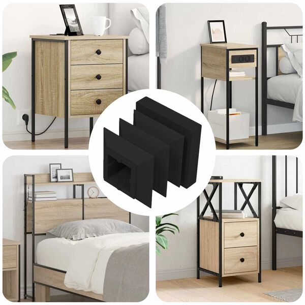 vidaXL &Kappa;&alpha;&pi;ά&kappa;&iota;&alpha; &Tau;έ&lambda;&omicron;&upsilon;&sigmaf; 12 pcs &Mu;&alpha;ύ&rho;&omicron; 15 x 15 x 15 &chi;&iota;&lambda;&iota;&omicron;&sigma;&tau;ά PP