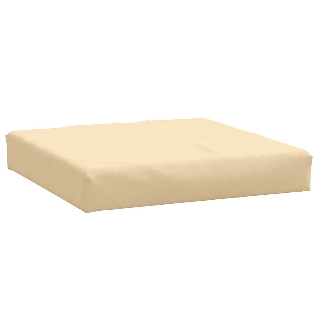 vidaXL Μαξιλάρι Παλέτας Μπεζ 60x60x9,5 εκ. Ύφασμα