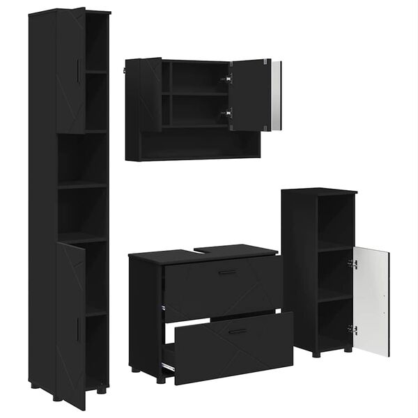 vidaXL &Sigma;&epsilon;&tau; &Epsilon;&pi;ί&pi;&lambda;&omega;&nu; &Mu;&pi;ά&nu;&iota;&omicron;&upsilon; &mu;&epsilon; &sigma;&upsilon;&rho;&tau;ά&rho;&iota; &mu;&epsilon; &rho;ά&phi;&iota; &Epsilon;&pi;&iota;&tau;&omicron;ί&chi;&iota;&omicron; 4 pcs &Mu;&alpha;ύ&rho;&omicron;