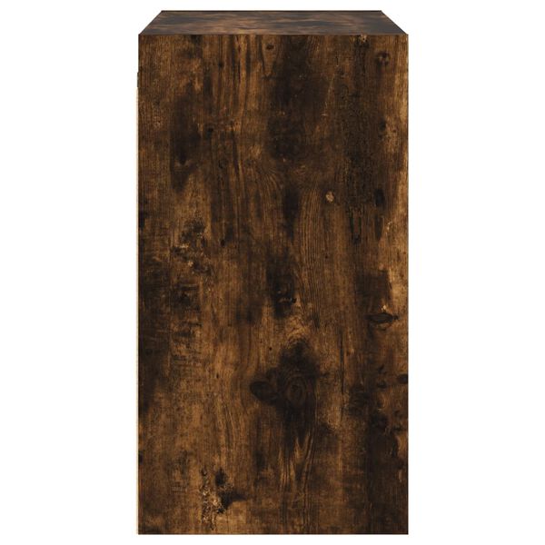 vidaXL Ντουλάπι Τοίχου Καπνιστή Δρυς 68x37x68,5 εκ. Γυάλινες Πόρτες
