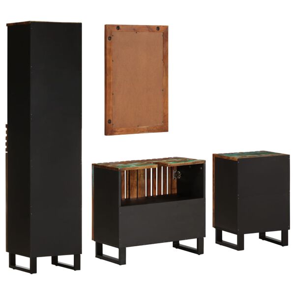 vidaXL Έπιπλα Μπάνιου Σετ 4 Τεμαχίων από Μασίφ Ξύλο Ακακίας