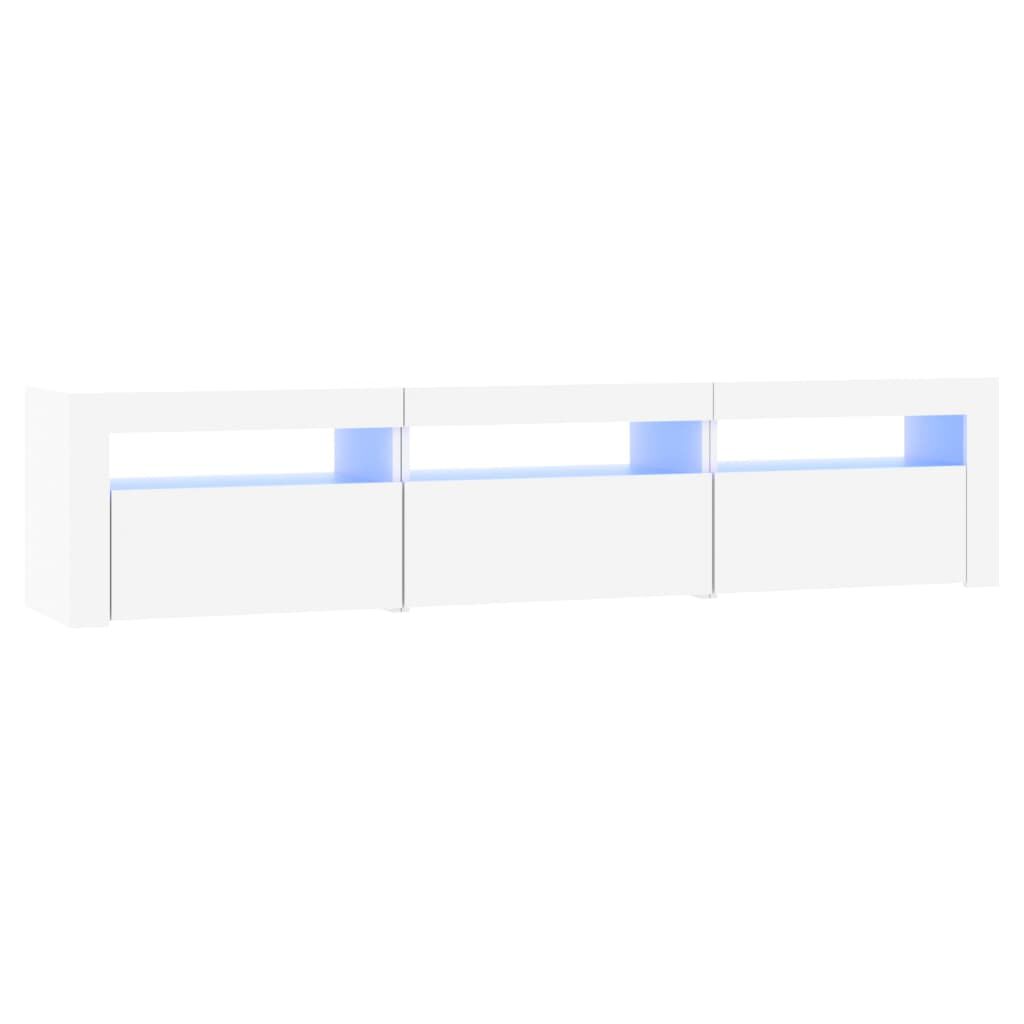 vidaXL Έπιπλο Τηλεόρασης με LED Λευκό 180 x 35 x 40 εκ.