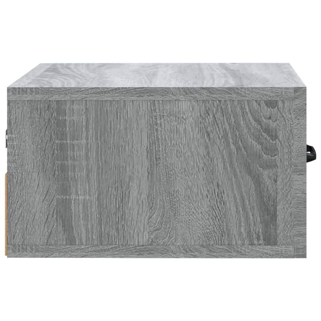 vidaXL Κομοδίνα Επιτοίχια Γκρι Sonoma 35 x 35 x 20 εκ.