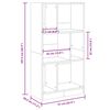 vidaXL Βιβλιοθήκη Καπνιστή Δρυς 57x28,5x107,5 εκ. Επεξεργασμένο Ξύλο