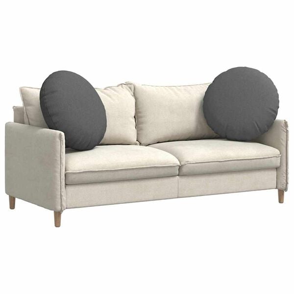 vidaXL Μαξιλάρια καθισμάτων 2 pcs Σκούρο Γκρι Ø80 x 29 εκ ύφασμα