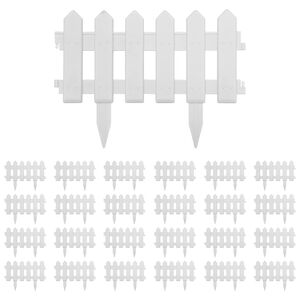vidaXL Μπορντούρες Γκαζόν 25 τεμ. Λευκές 10 μ. από Πολυπροπυλένιο