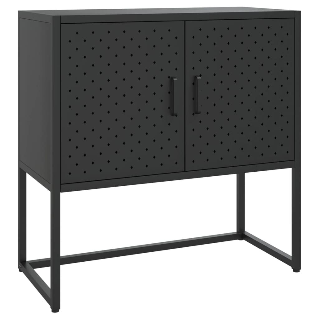 vidaXL Μπουφές Μαύρος 75 x 35 x 75 εκ. από Ατσάλι