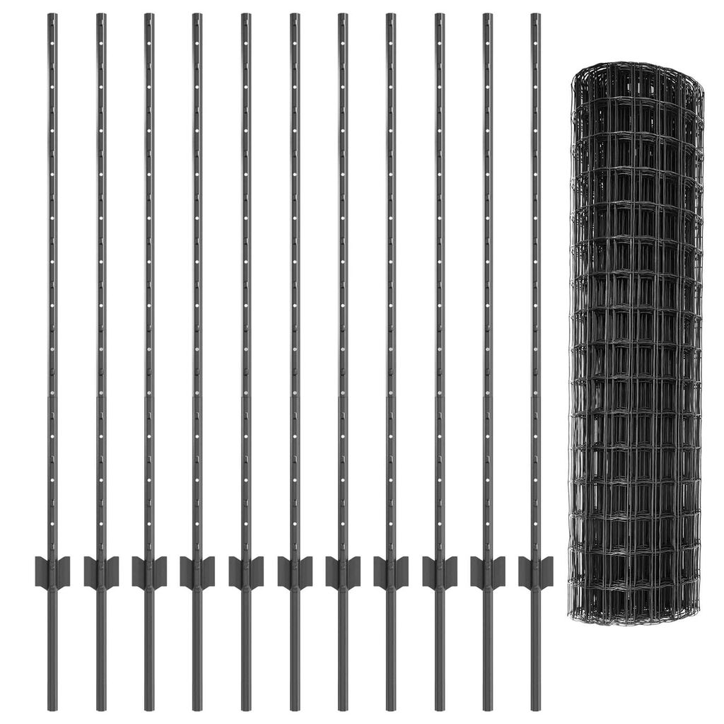 vidaXL Φράχτης με Στήλες. Γκρι 1.2 x 25 m Ατσάλι