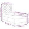vidaXL Κρεβάτι με ελατήρια με στρώμα Μπλε 80 x 200 cm ύφασμα