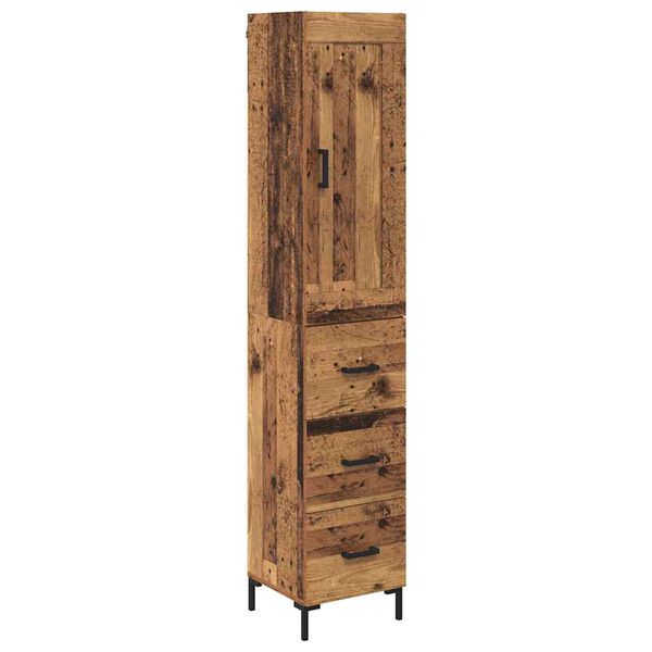 vidaXL Highboard &Pi;&alpha;&lambda;&iota;ό &Xi;ύ&lambda;&omicron; 34,5 x 34 x 180 &epsilon;&kappa;. &Epsilon;&pi;&epsilon;&xi;&epsilon;&rho;&gamma;&alpha;&sigma;&mu;έ&nu;&omicron; &xi;ύ&lambda;&omicron;