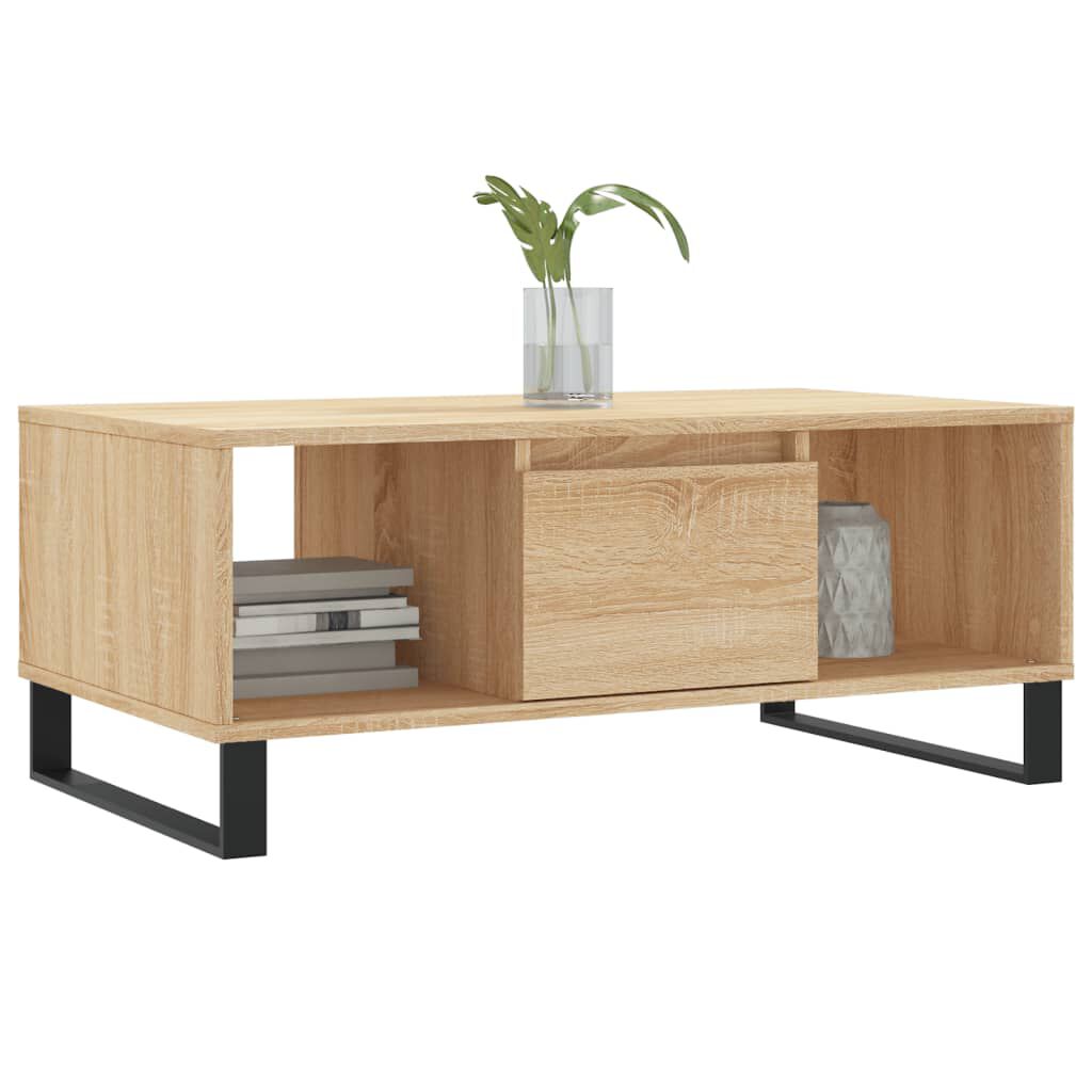 vidaXL Τραπεζάκι Σαλονιού Sonoma Δρυς 90x50x36,5 εκ. Επεξεργασμ. Ξύλο
