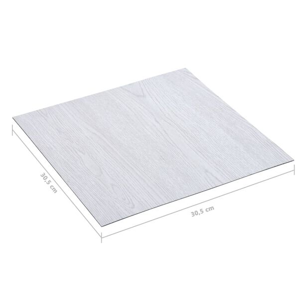 vidaXL Δάπεδο Αυτοκόλλητο Λευκό 20 τεμ. 1,86 μ² από PVC