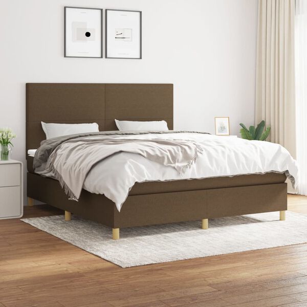 vidaXL &Kappa;&rho;&epsilon;&beta;ά&tau;&iota; Boxspring &mu;&epsilon; &Sigma;&tau;&rho;ώ&mu;&alpha; &Sigma;&kappa;&omicron;ύ&rho;&omicron; &Kappa;&alpha;&phi;έ 180x200 &epsilon;&kappa; &Upsilon;&phi;&alpha;&sigma;&mu;ά&tau;&iota;&nu;&omicron;