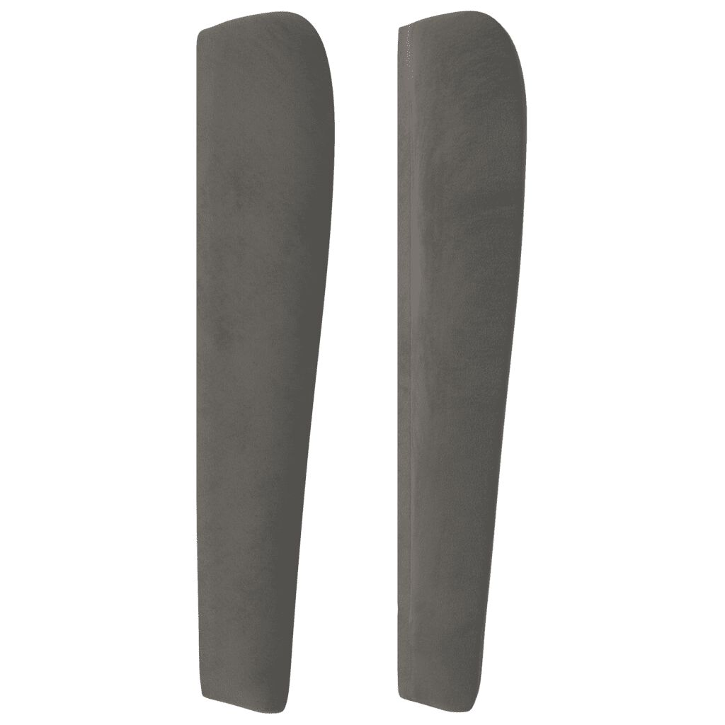 vidaXL Κρεβάτι Boxspring με Στρώμα Σκούρο Γκρι 140x190 εκ. Βελούδινο
