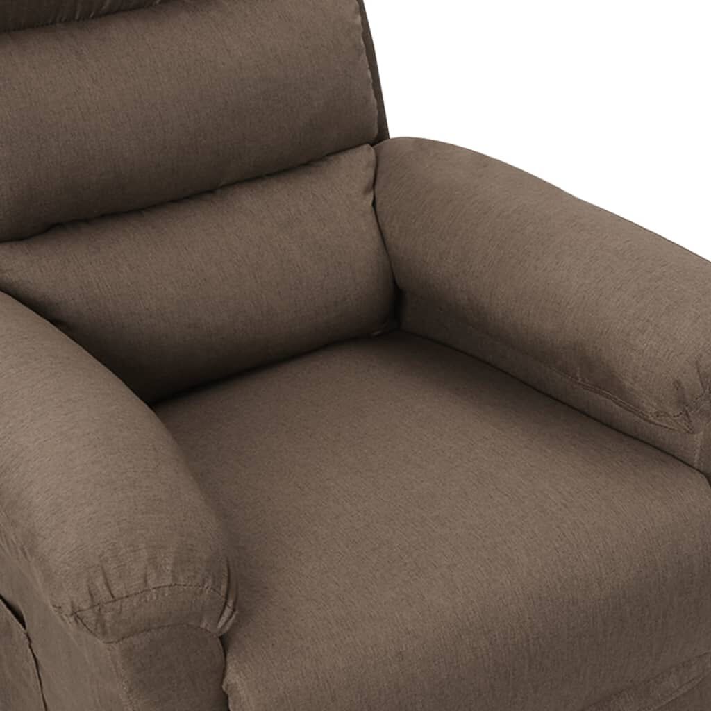 vidaXL Πολυθρόνα Ανακλινόμενη Taupe Υφασμάτινη