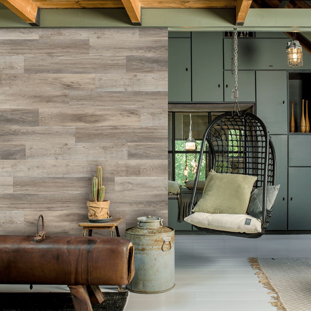 WallArt Πάνελ Τοίχου με Όψη Barnwood Δρυός Ξεπλυμένο Λευκό