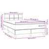 vidaXL &Kappa;&rho;&epsilon;&beta;ά&tau;&iota; Boxspring &mu;&epsilon; &Sigma;&tau;&rho;ώ&mu;&alpha; & LED &Sigma;&kappa;&omicron;ύ&rho;&omicron; &Pi;&rho;ά&sigma;&iota;&nu;&omicron; 120x210&epsilon;&kappa;. &Beta;&epsilon;&lambda;&omicron;ύ&delta;&iota;&nu;&omicron;