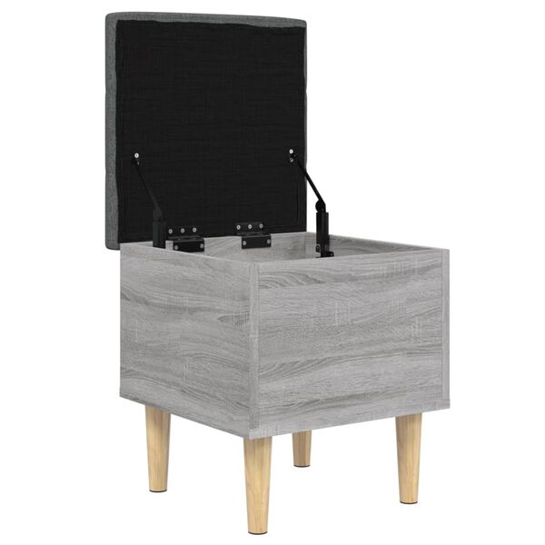 vidaXL Παγκάκι Αποθήκευσης Γκρι Sonoma 42 x 42 x 46 εκ. Επεξεργ. Ξύλο