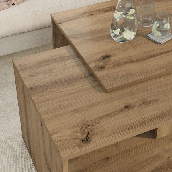 vidaXL &Sigma;&epsilon;&tau; &Tau;&rho;&alpha;&pi;&epsilon;&zeta;&iota;&omicron;ύ &Gamma;&iota;&alpha; &Kappa;&alpha;&phi;έ 2 pcs Artisan Oak &Epsilon;&pi;&epsilon;&xi;&epsilon;&rho;&gamma;&alpha;&sigma;&mu;έ&nu;&omicron; &xi;ύ&lambda;&omicron;