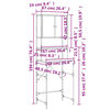 vidaXL Ντουλάπι Πλυντηρίου Καπνιστή Δρυς 68x48,5x194 εκ.
