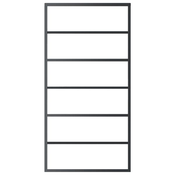 vidaXL Συρόμενη Πόρτα με Σετ Υλικού ESG Γυαλί & Αλουμίνιο 102 x 205 εκ.