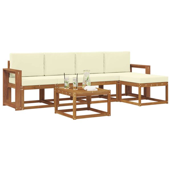 vidaXL &Sigma;&epsilon;&iota;&rho;ά &Kappa;&alpha;&nu;&alpha;&pi;έ &Epsilon;&xi;&omega;&tau;&epsilon;&rho;&iota;&kappa;&omicron;ύ &mu;&epsilon; &mu;&alpha;&xi;&iota;&lambda;ά&rho;&iota; 6 pcs &Phi;&upsilon;&sigma;&iota;&kappa;ό &kappa;&alpha;&iota; &Kappa;&rho;έ&mu;&alpha;