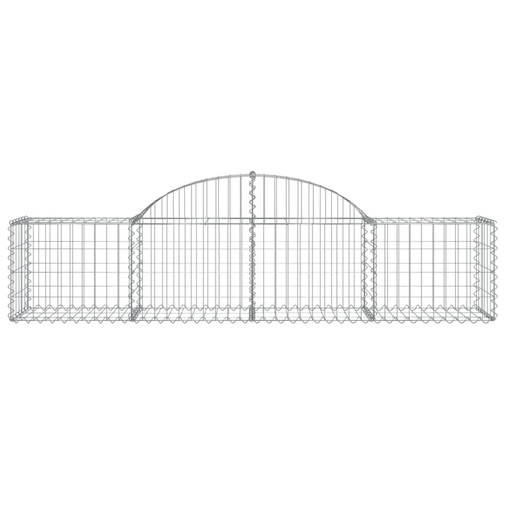 vidaXL Συρματοκιβώτια Τοξωτά 15 τεμ. 200x50x40/60 εκ. Γαλβαν. Ατσάλι