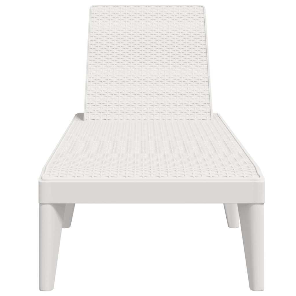 vidaXL Ξαπλώστρα Λευκή 186 x 60 x 29 από Πολυπροπυλένιο