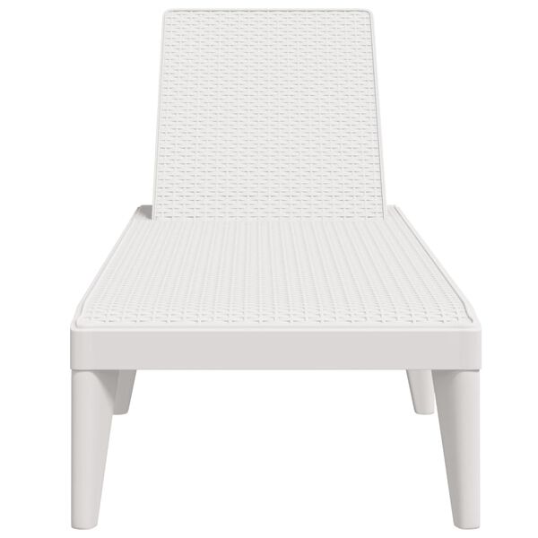 vidaXL Ξαπλώστρα Λευκή 186 x 60 x 29 από Πολυπροπυλένιο