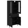 vidaXL Highboard &mu;&epsilon; &sigma;&upsilon;&rho;&tau;ά&rho;&iota; 2 pcs &Mu;&alpha;ύ&rho;&eta; &Omicron;&xi;&upsilon;ά &Epsilon;&pi;&epsilon;&xi;&epsilon;&rho;&gamma;&alpha;&sigma;&mu;έ&nu;&omicron; &xi;ύ&lambda;&omicron;