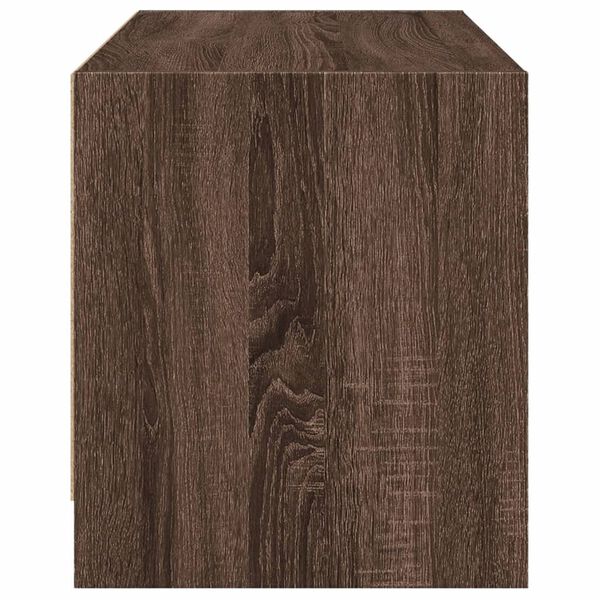 vidaXL Βοηθητικό Ντουλάπι Καφέ Δρυς 68x37x42 εκ. Γυάλινες Πόρτες
