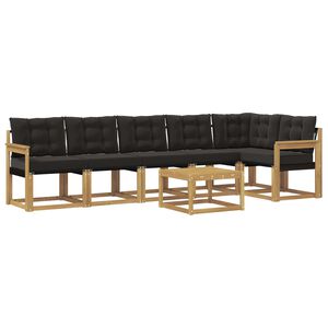 vidaXL &Sigma;&epsilon;&iota;&rho;ά &Kappa;&alpha;&nu;&alpha;&pi;έ &Epsilon;&xi;&omega;&tau;&epsilon;&rho;&iota;&kappa;&omicron;ύ &mu;&epsilon; &mu;&alpha;&xi;&iota;&lambda;ά&rho;&iota; 7 pcs &Lambda;&epsilon;&upsilon;&kappa;ό &kappa;&alpha;&iota; &Mu;&alpha;ύ&rho;&omicron;