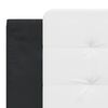 vidaXL Σκελετός Κρεβατιού Χωρίς Στρώμα Zadar Μαύρο/Λευκό 180x200εκ.Συνθ. Δέρμα