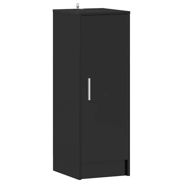 vidaXL Παπουτσοθήκη Γυαλιστερό Μαύρο 32 x 35 x 92 εκ. από Μοριοσανίδα