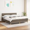vidaXL &Kappa;&rho;&epsilon;&beta;ά&tau;&iota; Boxspring &mu;&epsilon; &Sigma;&tau;&rho;ώ&mu;&alpha; Taupe 160x200 &epsilon;&kappa;. &Upsilon;&phi;&alpha;&sigma;&mu;ά&tau;&iota;&nu;&omicron;