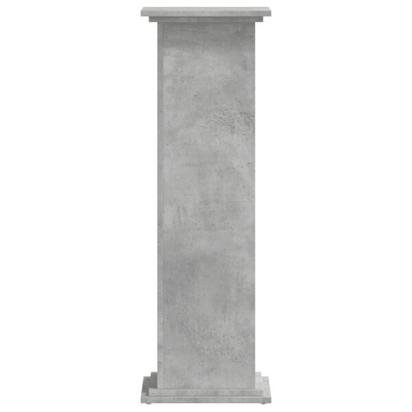 vidaXL Βάσεις Φυτών Γκρι Σκυρ. 33x33x100 εκ. Επεξεργασμένο Ξύλο
