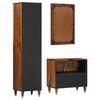 vidaXL Σετ Επίπλων Μπάνιου Επιτοίχιο 3 pcs Καφέ 62 x 33 x 58 εκ.