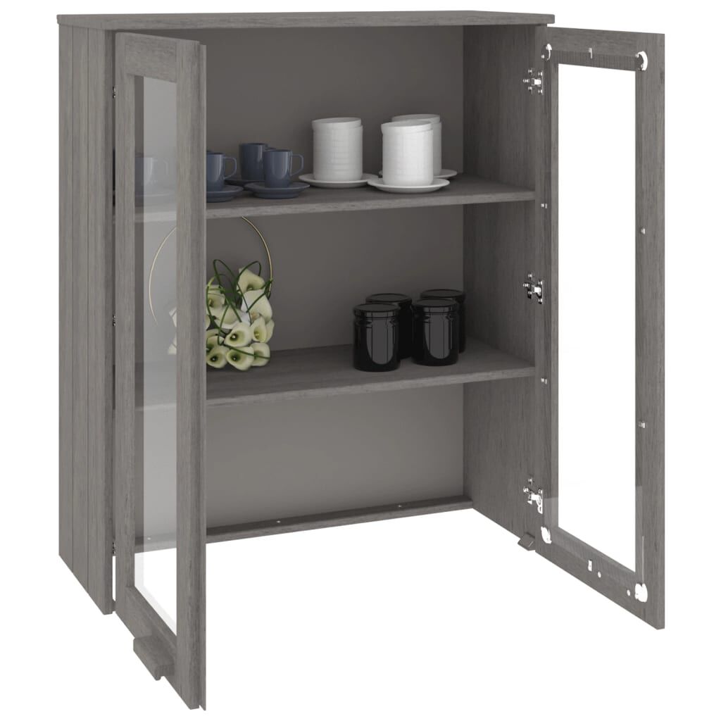 vidaXL Πάνω Μέρος Ντουλαπιού HAMAR Αν. Γκρι 85x35x100 εκ. Μασίφ Πεύκο