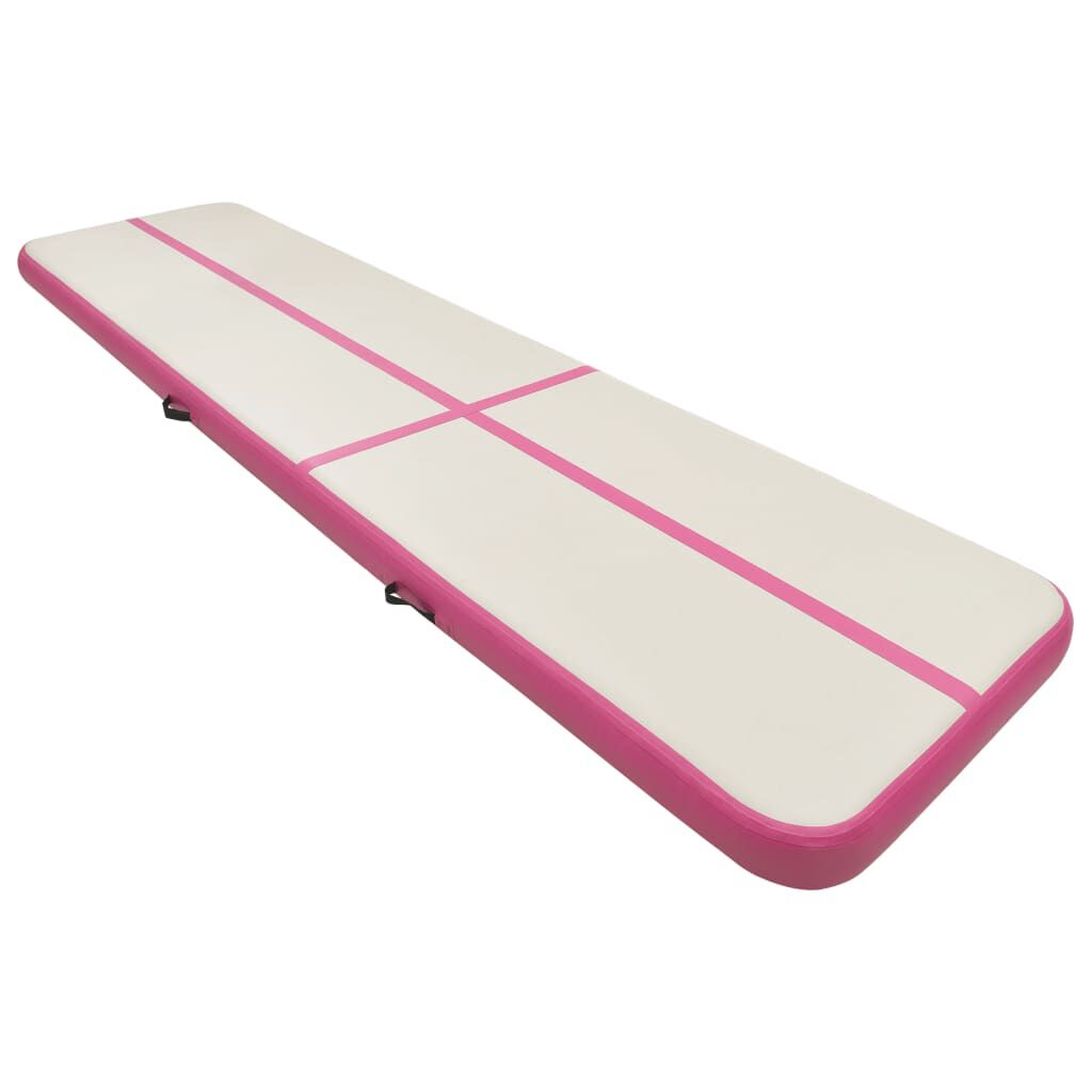 vidaXL Στρώμα Ενόργανης Φουσκωτό Ροζ 600 x 100 x 20 εκ. PVC με Τρόμπα