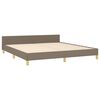 vidaXL Σκελετός Κρεβατιού Χωρίς Στρώμα Taupe 160x200 εκ. Υφασμάτινο