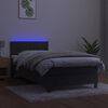vidaXL &Kappa;&rho;&epsilon;&beta;ά&tau;&iota; Boxspring &mu;&epsilon; &Sigma;&tau;&rho;ώ&mu;&alpha; & LED &Sigma;&kappa;. &Gamma;&kappa;&rho;&iota; 100x200&epsilon;&kappa;. &Beta;&epsilon;&lambda;&omicron;ύ&delta;&iota;&nu;&omicron;