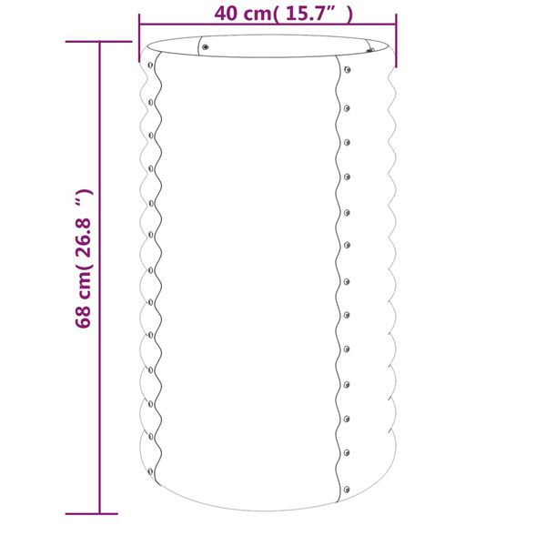 vidaXL Ζαρντινιέρα Ανθρακί 40x40x68 εκ Ατσάλι με Ηλεκτρ. Βαφή Πούδρας